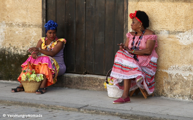 Cuban women chatting on the streets of Havana - People we meet travelling