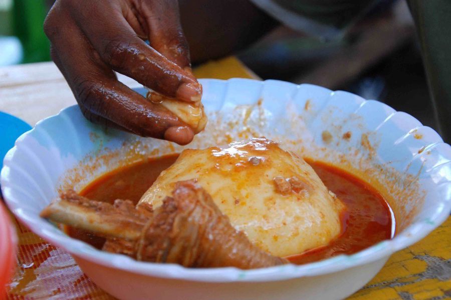 Africa food fufu Africa food map