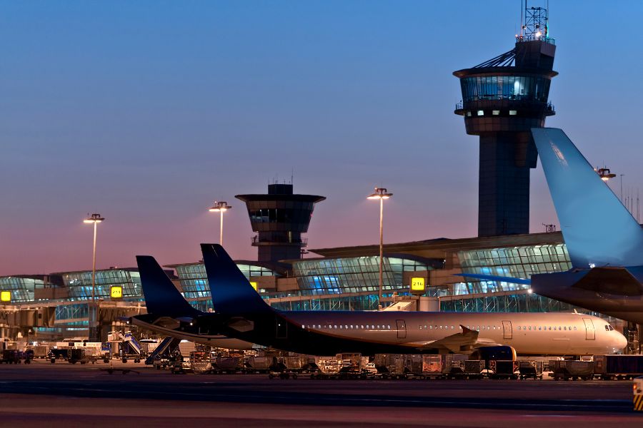 Airports of Istanbul at night