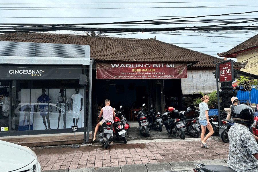 Best Warungs in Canggu Bali - Warung Bu Mi