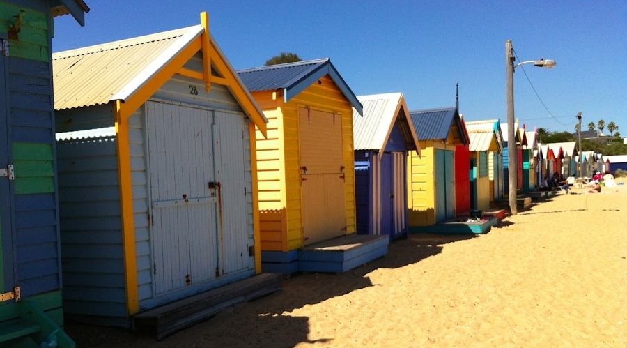 Colourful Cities in the World - Brighton Beach in Australia