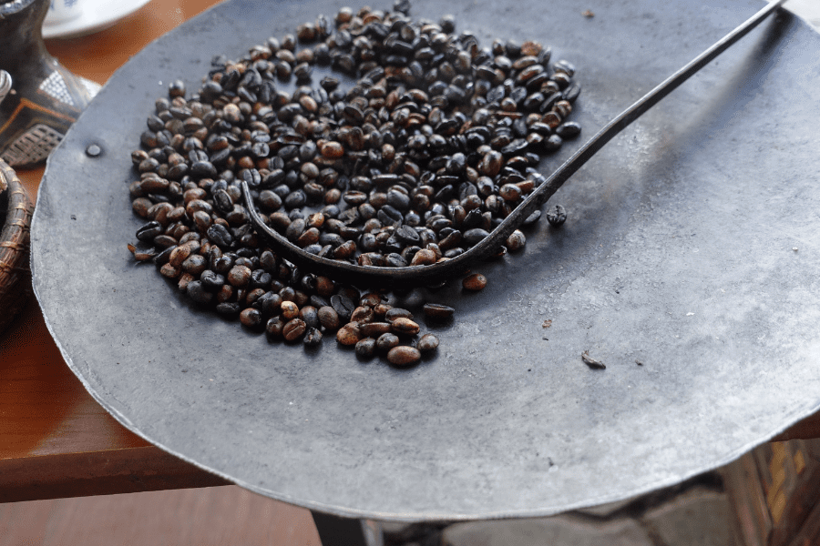 Foods From Ethiopia - Roasting coffee beans