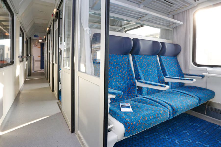 From Prague to Berlin by Train compartment