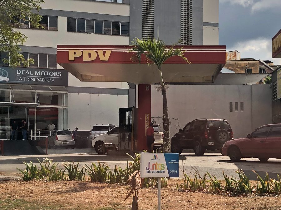 Gas station in Caracas, Venezuela