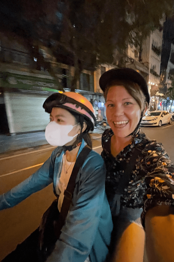 Hanoi Street Food Tour Rach on scooter