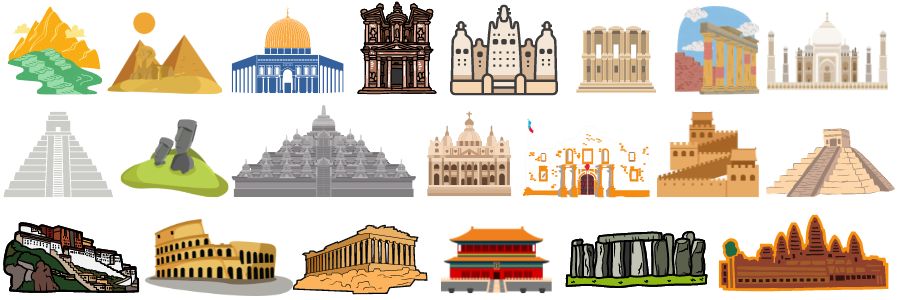 Historical Places In The World iconographic