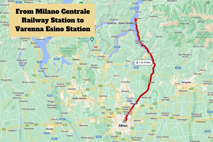 How to get from Milan to Lake Como by train to Varenna
