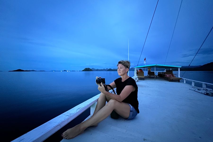 Komodo Island Tour sunset on the boat