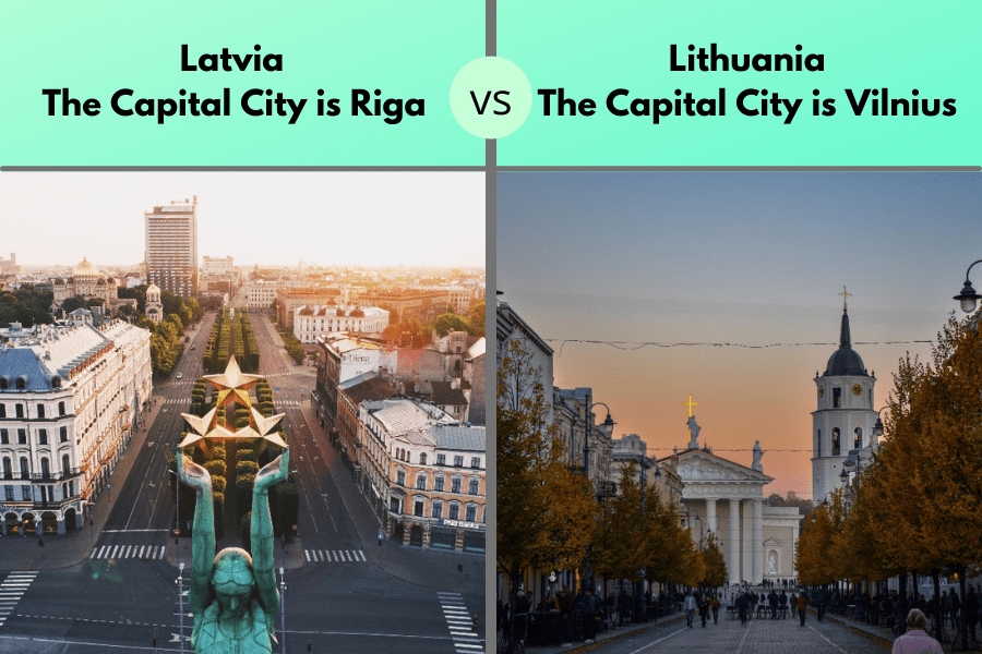 Latvia and Lithuania Capital Cities