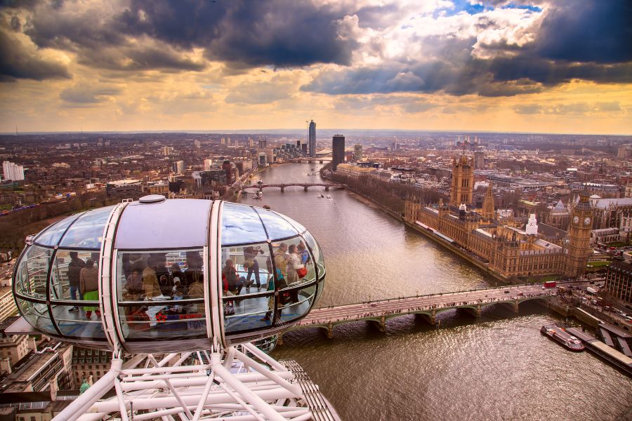 London In One Day - The Perfect Itinerary London Eye from the top