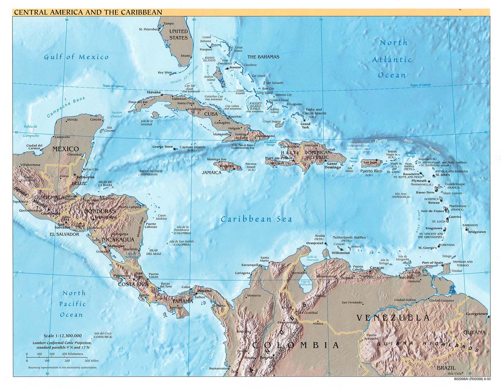 Map of the Caribbean