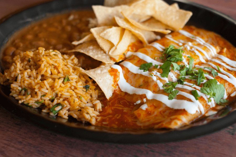 Mexican Foods in Mexico Enchiladas