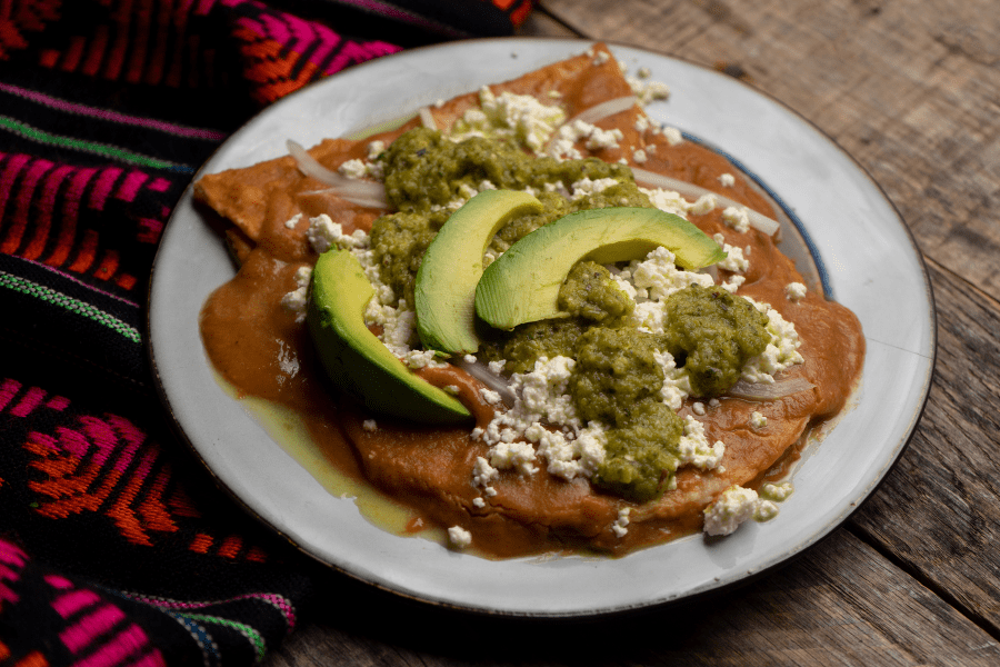 Mexican Foods in Mexico Enfrijoladas