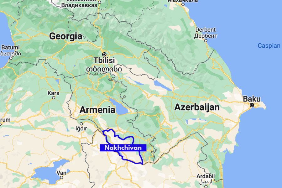 Nakhchivan on the map