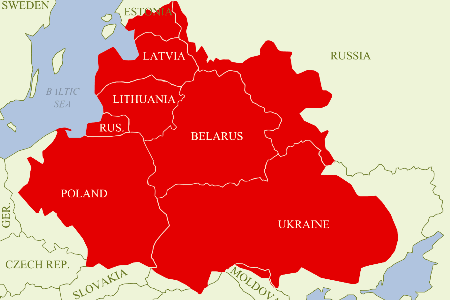 Polish Lithuanian Commonwealth vs todays Lithuania