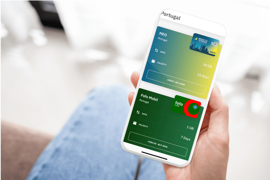Portugal eSIM phone with plans