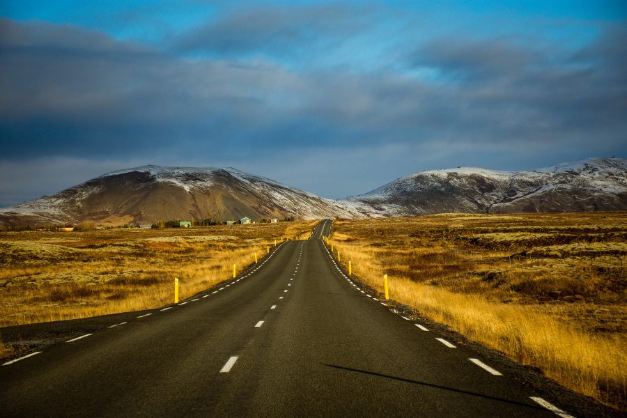 Renting a car in Iceland road driving