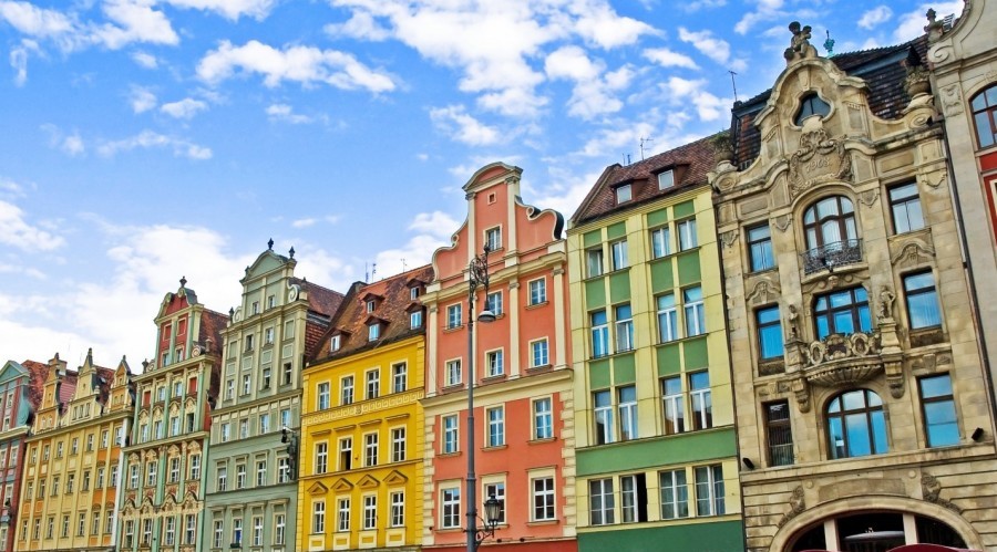 Colourful Cities in the World - Rynek Wroclaw in Poland