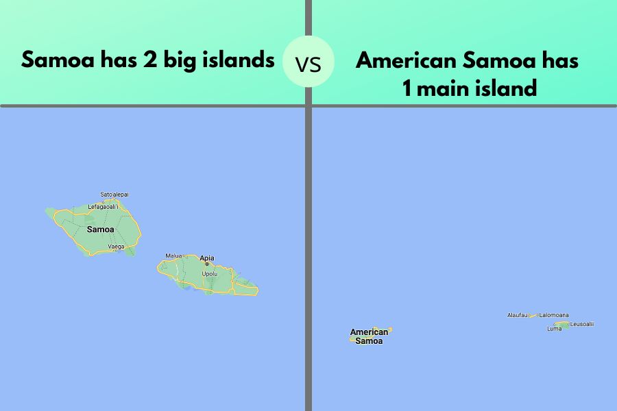 Samoa vs American islands