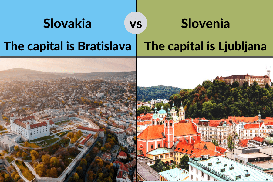 Slovakia VS Slovenia capitals