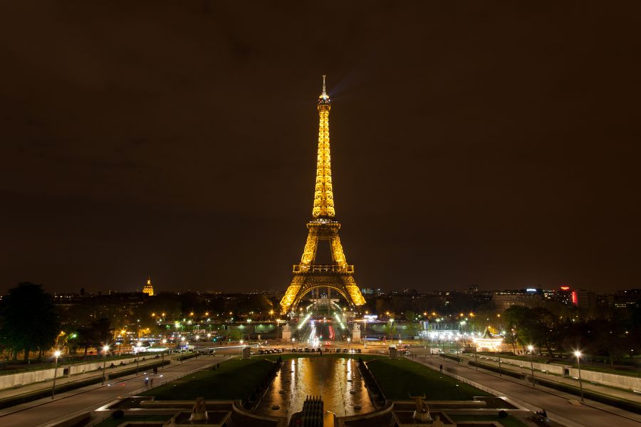 The Eiffel Tower Paris France sparked