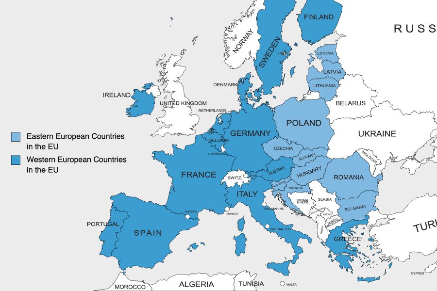 Travelling to Eastern Europe - Countries in the EU