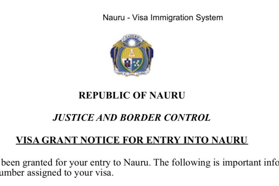 How to get visa to Nauru