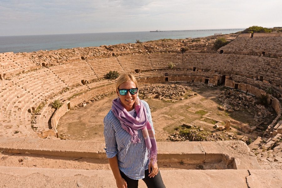Visiting Libya - Amphitheatre Leptis Magna