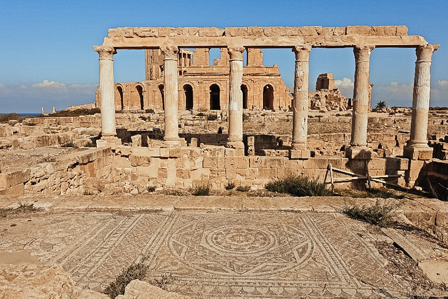 Visiting Libya - Sabratha ruins mosaics