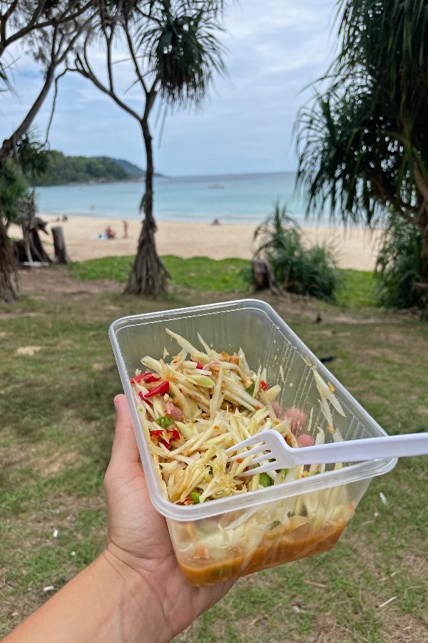 best things to do in kata beach in phuket papaya salad