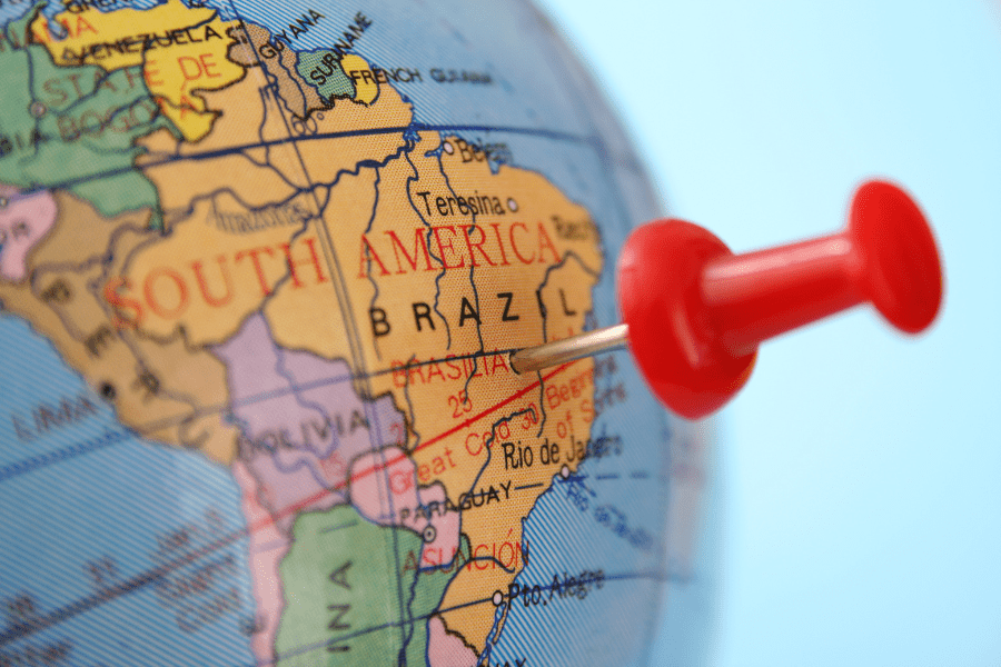 eSIM Brazil - Brazil on Map