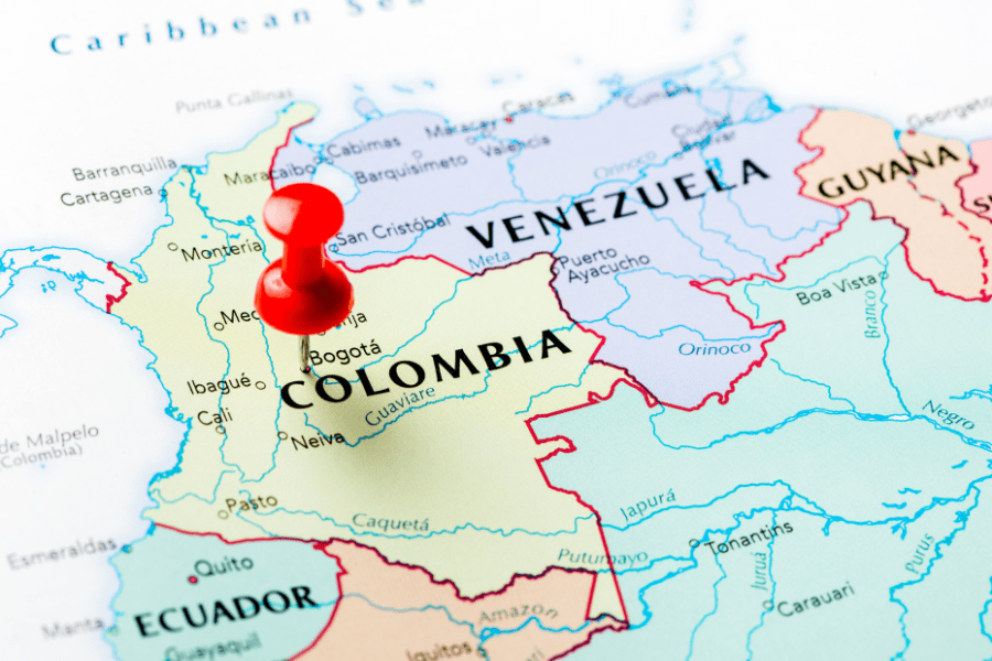 eSIM Colombia - Map of Colombia