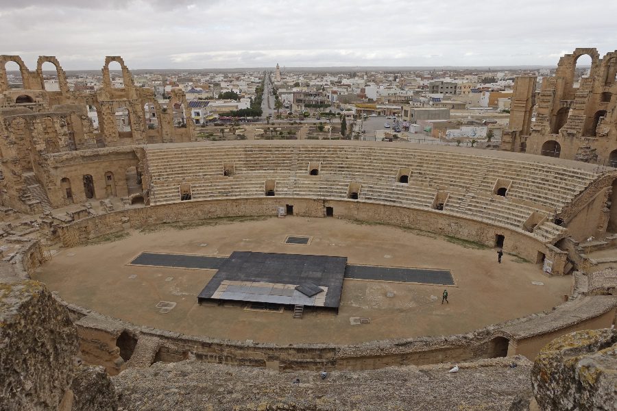 el jem in tunisia inside amphitheatre