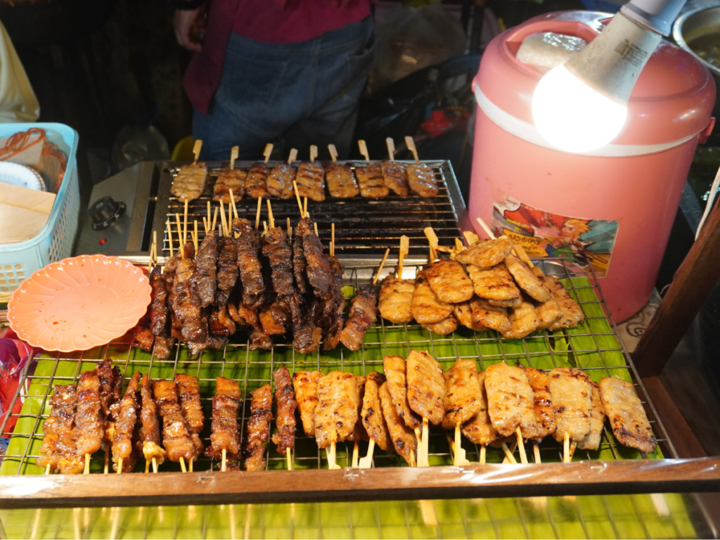 meat on stick in Phuket Thailand