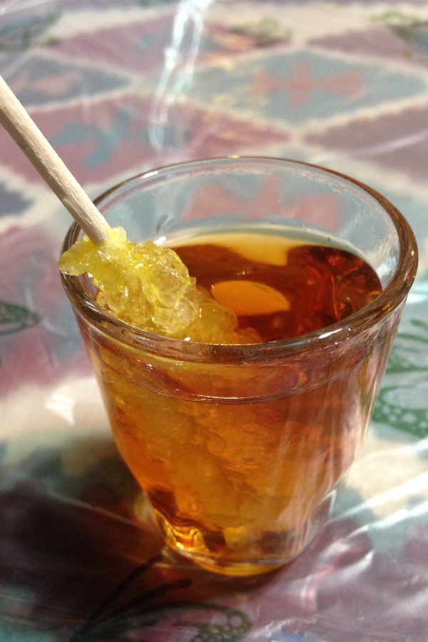 photos of iran tea with sugar stick