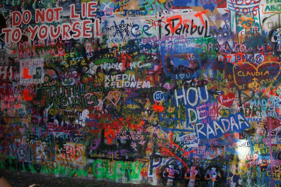 John Lennon Wall in Prague is a symbol of freedom
