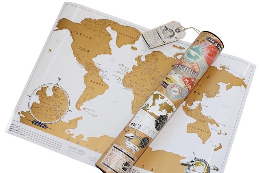 travel gifts for women scratch map
