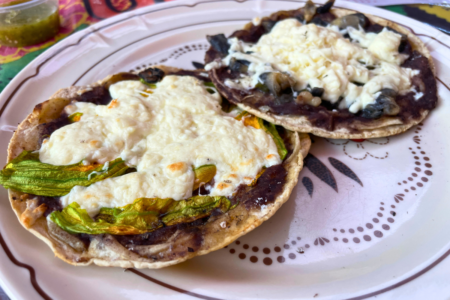Memelas are a popular breakfast in Oaxaca