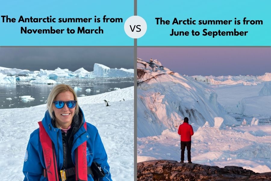 Antarctica vs Arctic tourists