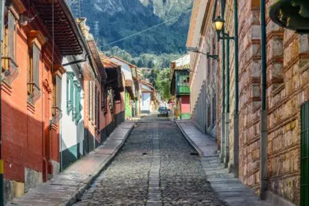 2 days in Bogota itinerary - street in La Candeleria