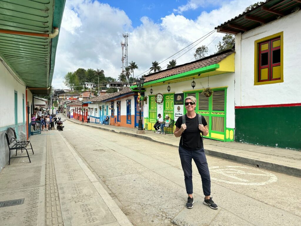 Best things to do in Salento Colombia is to stroll the colourful streets
