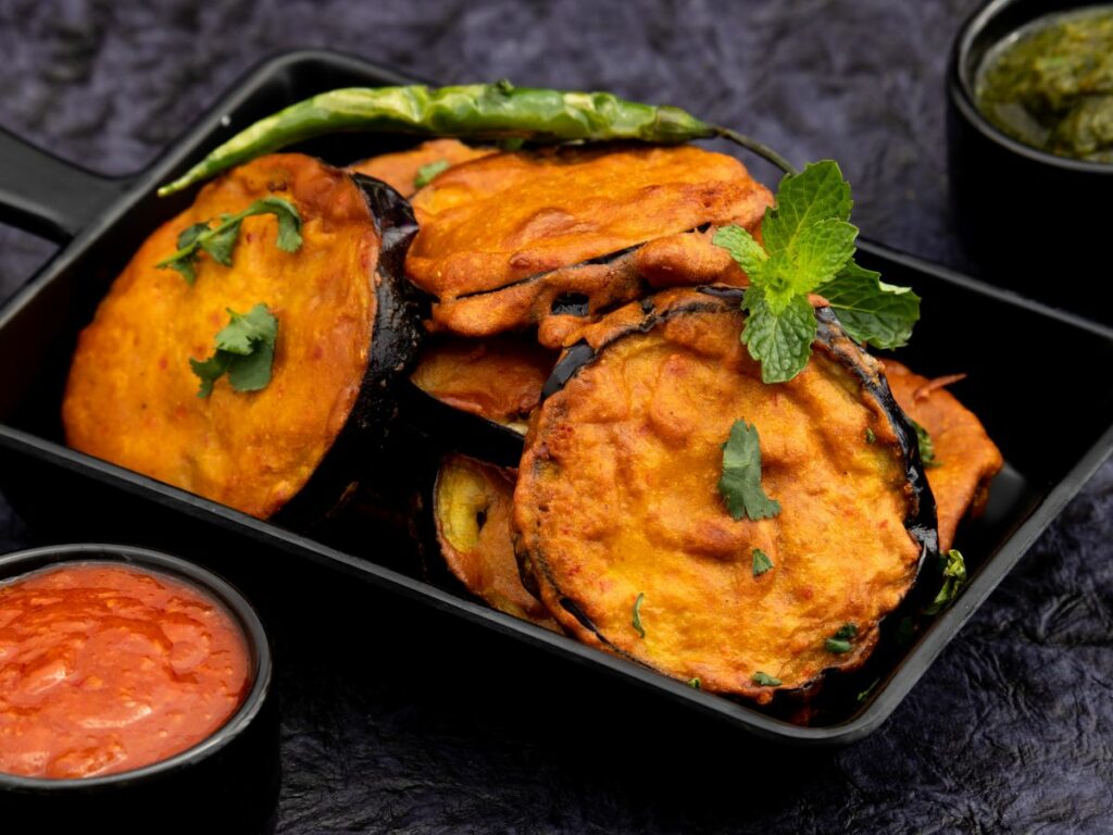 Bainjan Bhaja fried eggplant bangladesh