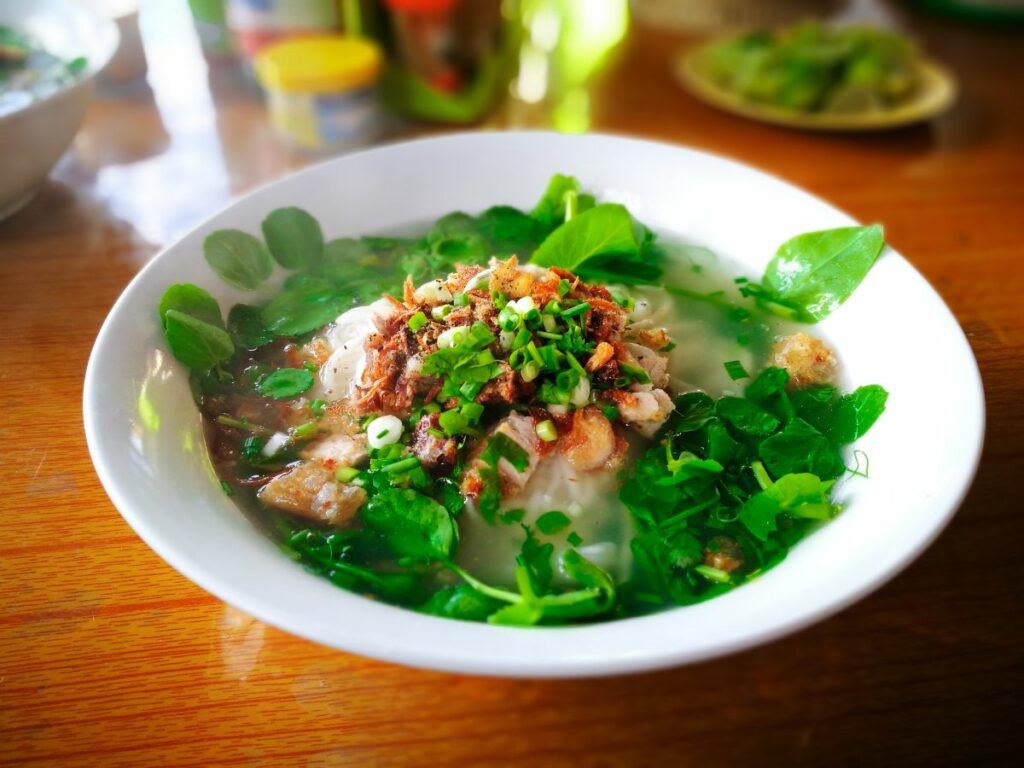 Lao Pho noodle soup popular foods from Laos