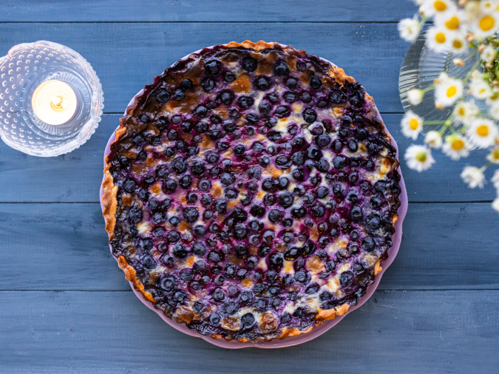 Mustikkapiirakka - popular blueberry pie foods from Finland