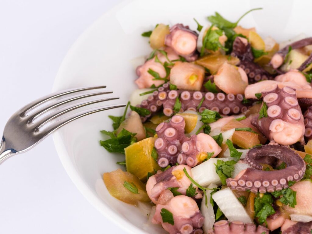 Salata od hobotnice (octopus salad) in Croatia