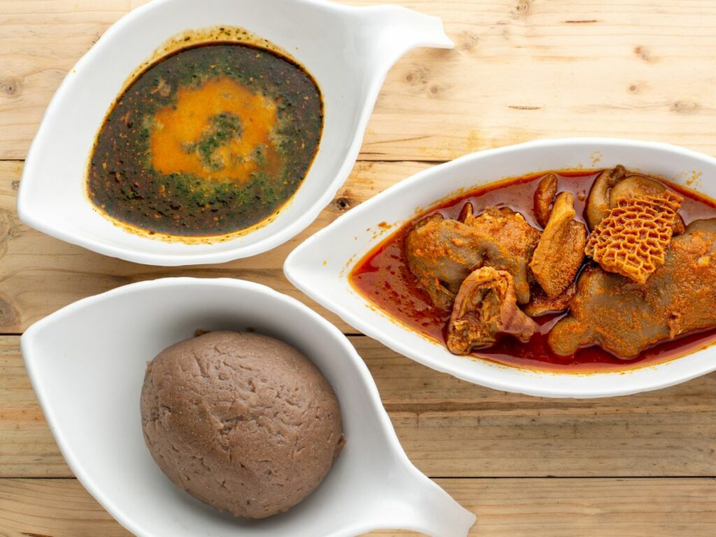 Amala and Ewedu Soup - Food in Nigeria