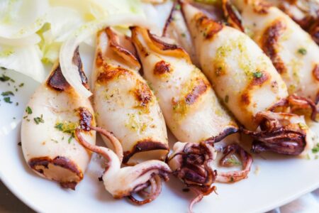 grilled baby squid Croatian cuisine