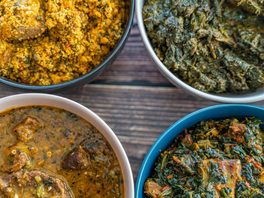 soups and stews are popular foods from Nigeria