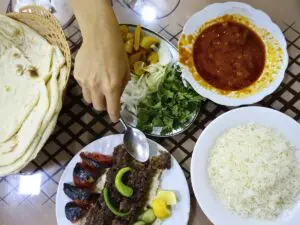 Iraqi cuisine foods from Iraq on table