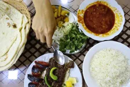 Iraqi cuisine foods from Iraq on table